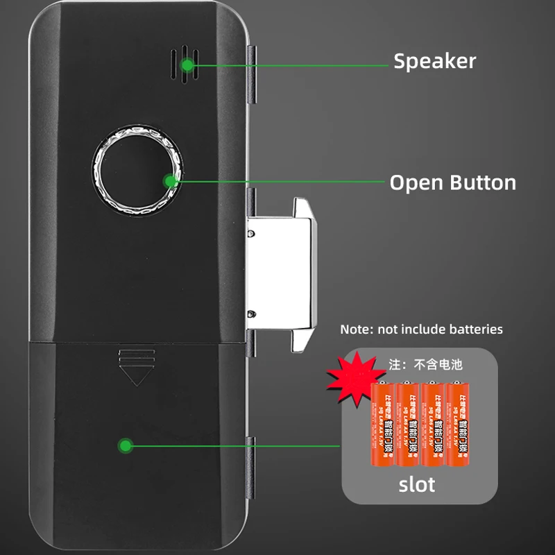 Fingerprint Door Lock For Glass Wooden Metal Door No Limited Smart Home WeChat APP Control Sliding Door Smart Keypad Gate Opener