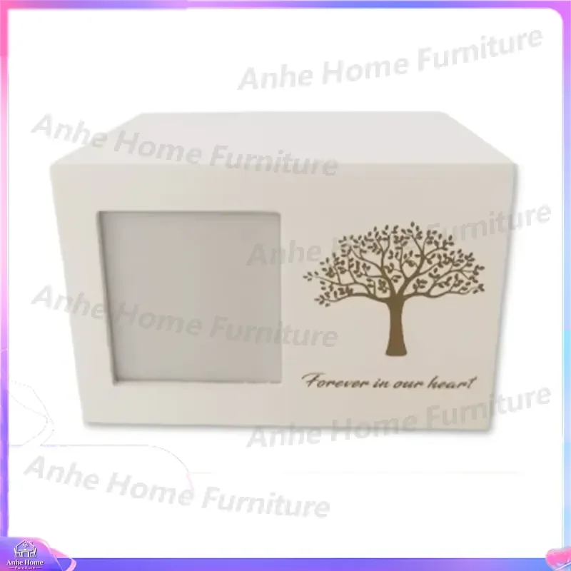 Tree of Life Pet Urn for Ashes Wooden Dog Cat Cremation Box with Photo Frame Moisture Proof Mini Cinerary Casket Memorial