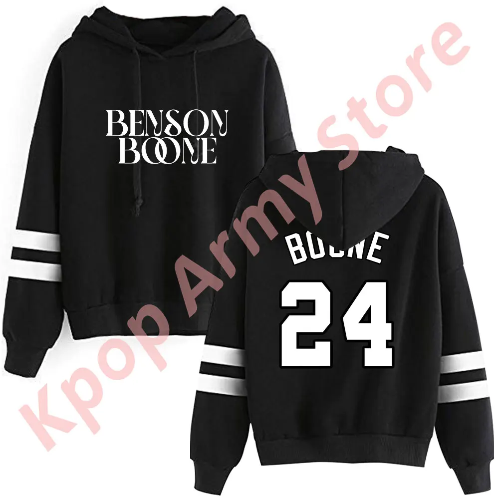 Benson Boone 24 Logo Merch Pullovers Unisex Fashion Pocketless Parallel Bars Sleeve Streetwear Sweatshirts