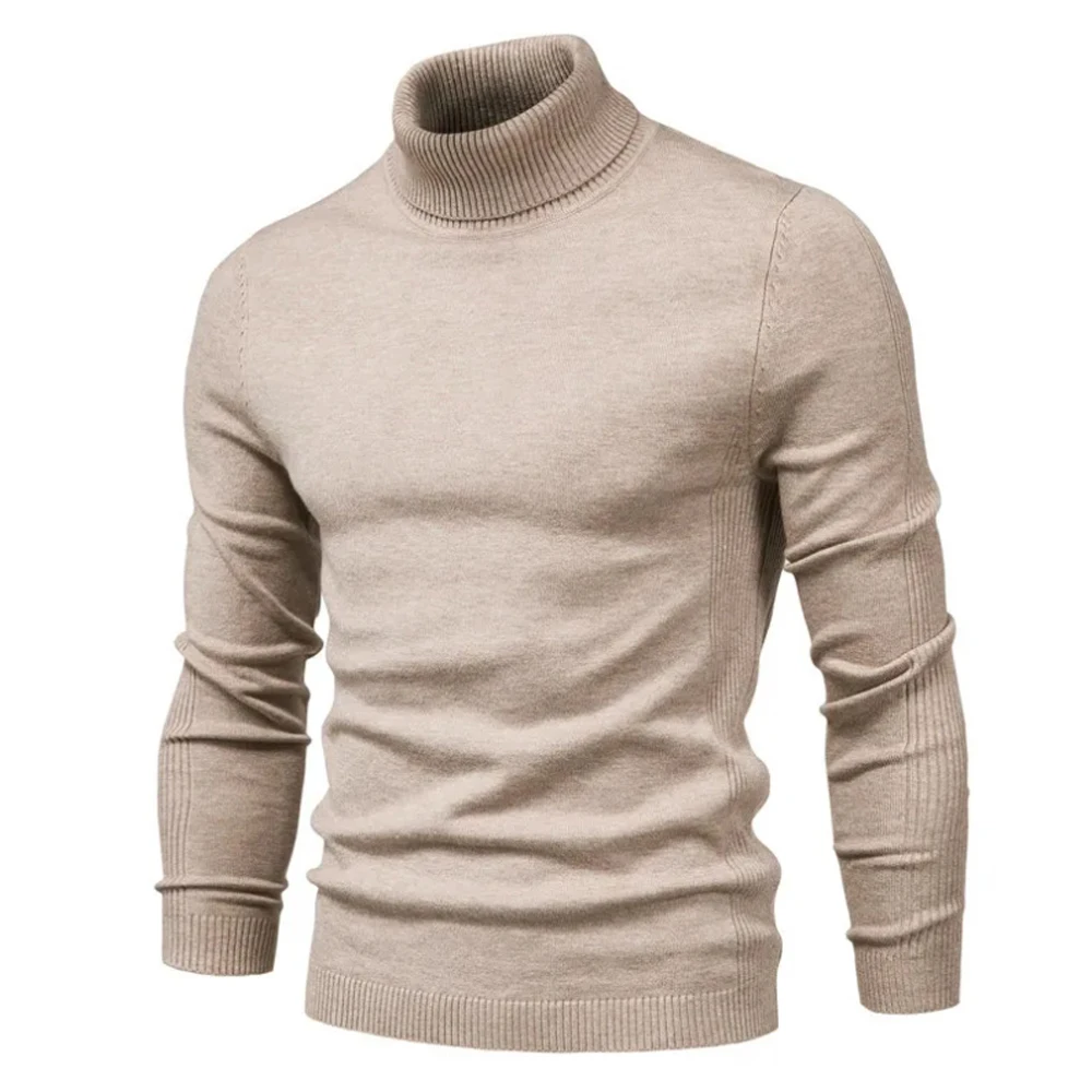 Fashion Mens Autumn Winter Sweater Thick Warm Pullovers High Quality Men\'s High collar Basic Casual Slim Comfortable Sweaters