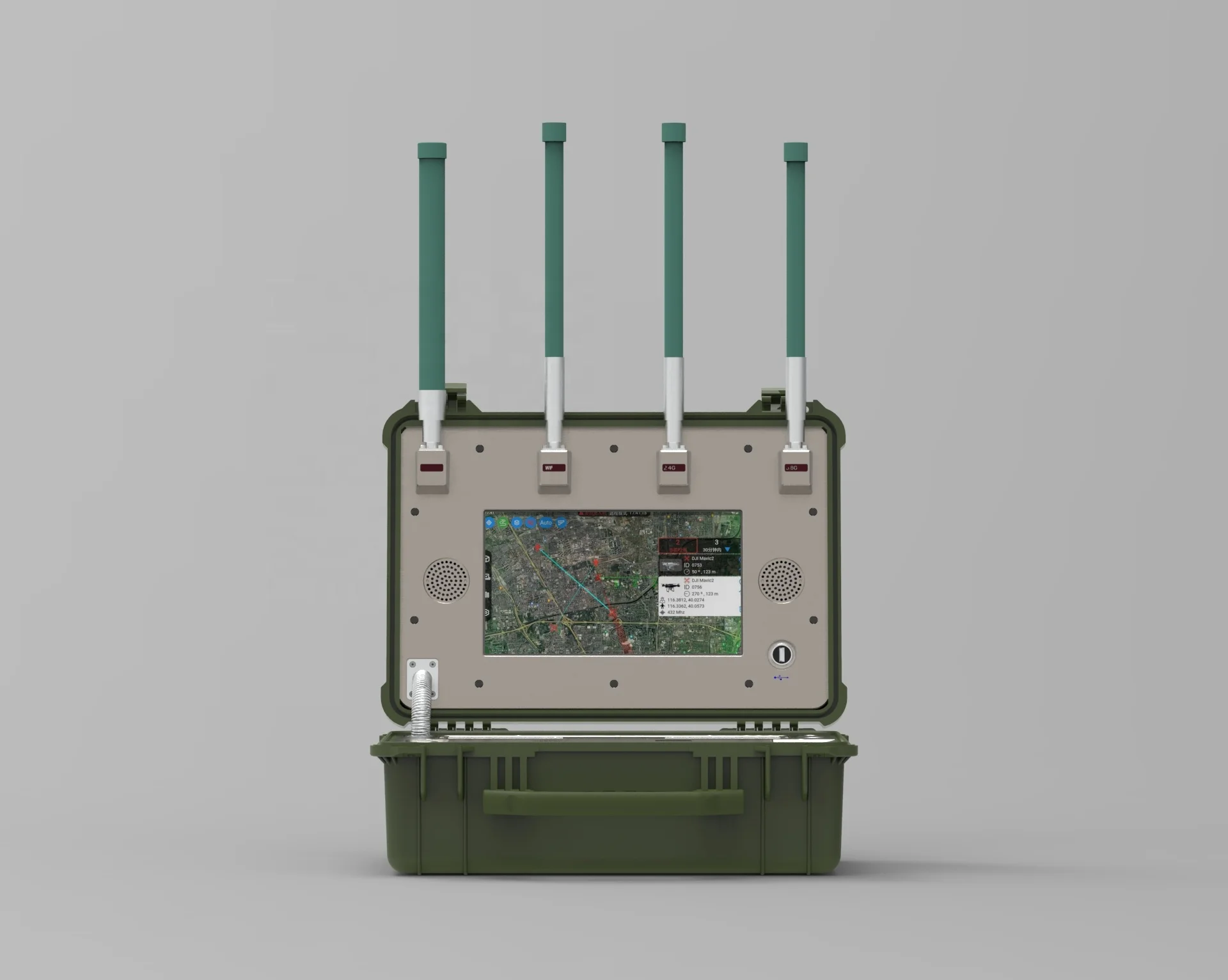 Portable UAV Detection & Position Device, Drone identification, precise trajectory tracking, UAS and pilot location, 5KM range