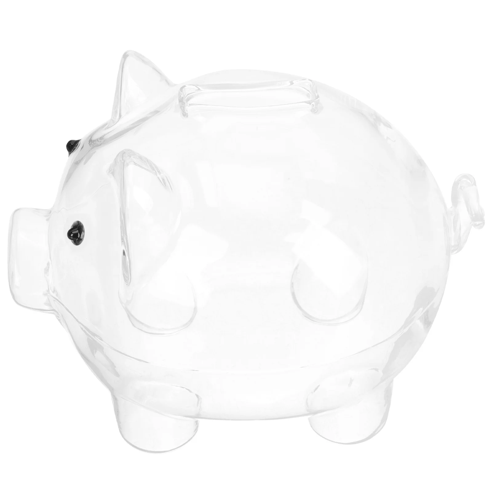 

Creative Piggy Bank Transparent Money Box Large Capacity Coin Storage Flat Bottom Smooth Slot Ideal Gift Tattoo Fund Jar