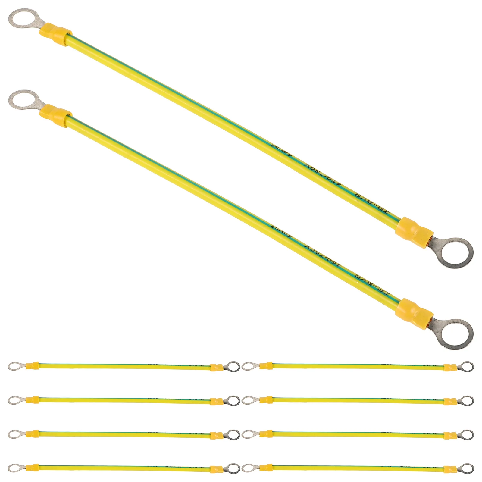 

10Pcs Cable Copper Ground Wire Flexible Strap Durable PVC Insulated for Automotive Grounding Connections