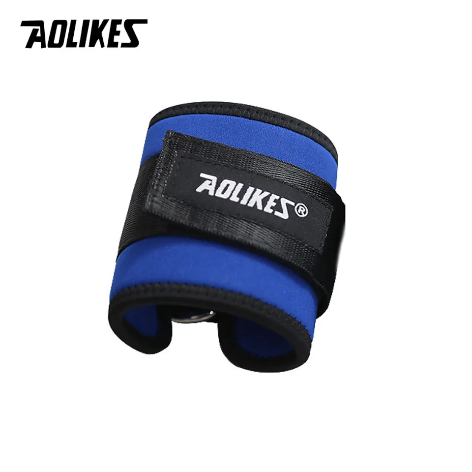 AOLIKES 1PCS Cable Ankle Straps For Cable Machines Leg Exercises Double D-Ring Ankle Cuffs For Gym Workouts Glutes Legs Strength