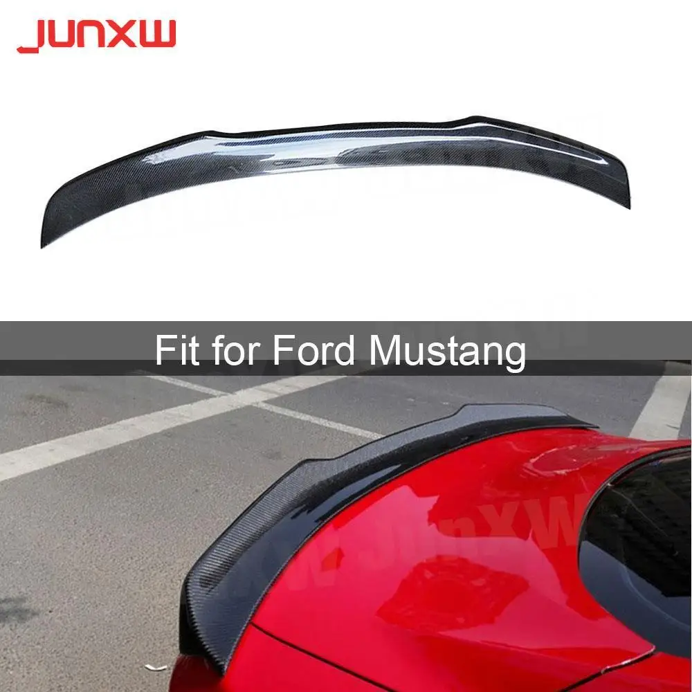 

Carbon Fiber Rear Lip Spoiler Wings for Ford Mustang GT V8 V6 GT350R Coupe 2015-2021 Duckbill Rear Trunk Wing Spoiler