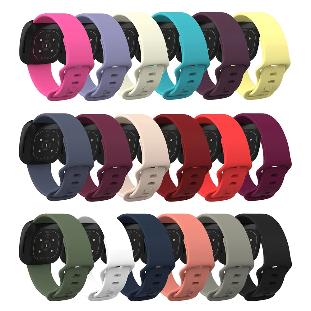 Silicone Strap For Fitbit Versa 3 4 Smart Watch Band Replacement Watchband For Fitbit Sense Bracelet Belt