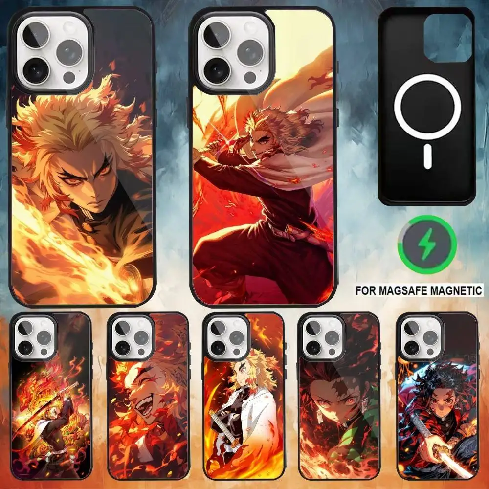 

Demon Slayer Anime Phone Case For iPhone17,16,15,14,13,12,11 Plus,Pro Max Magnetic Magsafe Wireless Charging