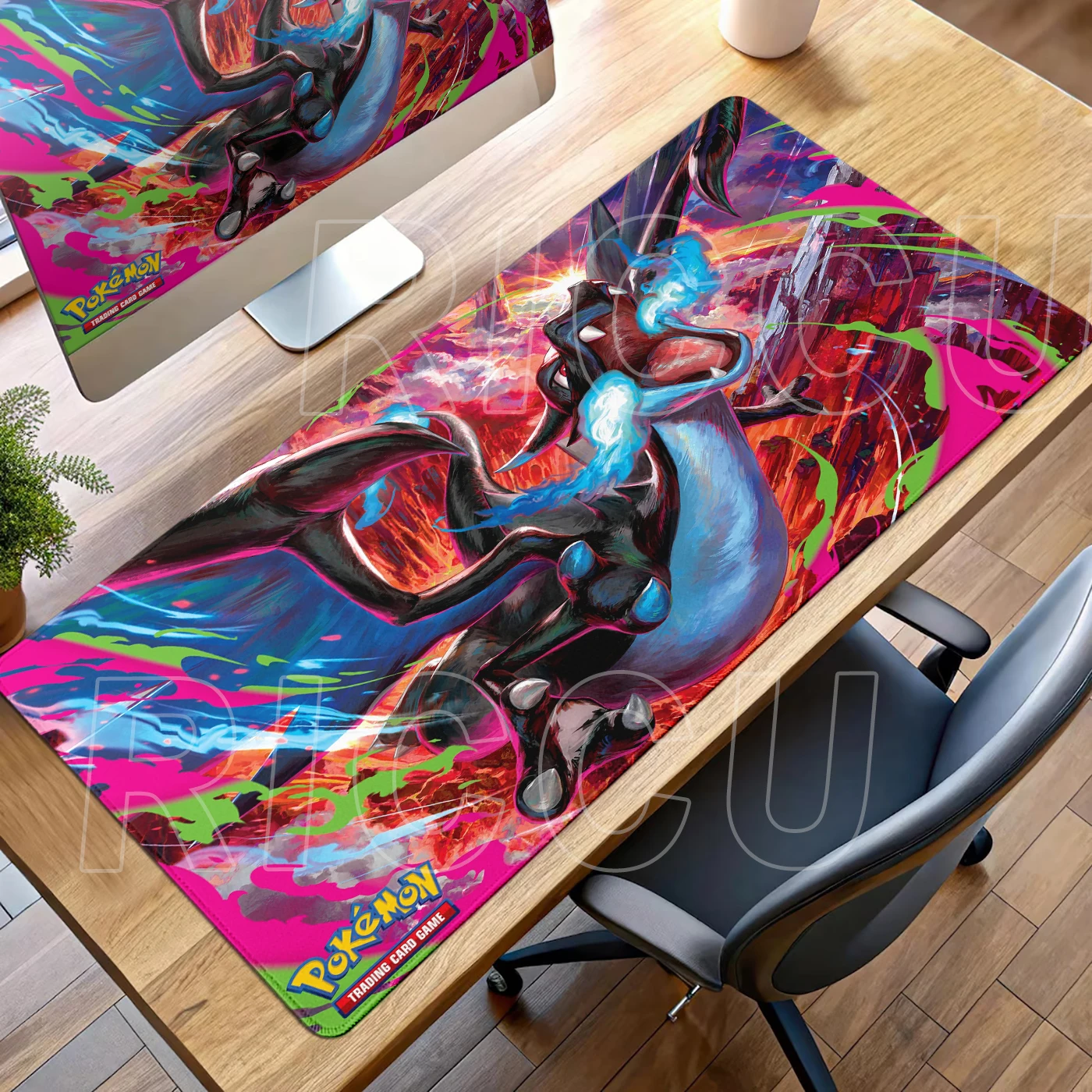 

Anime Mouse Pad Charizard Desk Mats Gaming Accessories Large Gamer Computer Office PC Laptop Keyboard Desk Pad Pokemon Mausepad