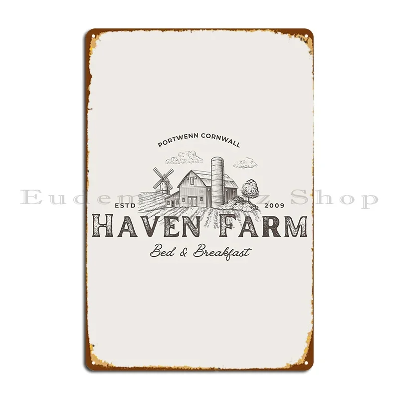 Doc Martin Haven Farm Aunty Joan Portwenn Port Isaac Cornwall Dark Sonnyboydesigns Metal Sign Create Kitchen Tin Sign Poster