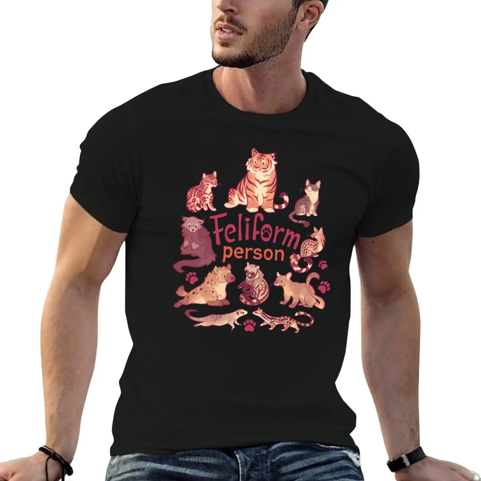 

Feliform Person T-Shirt man tshirt t shirt custom print T-Shirt