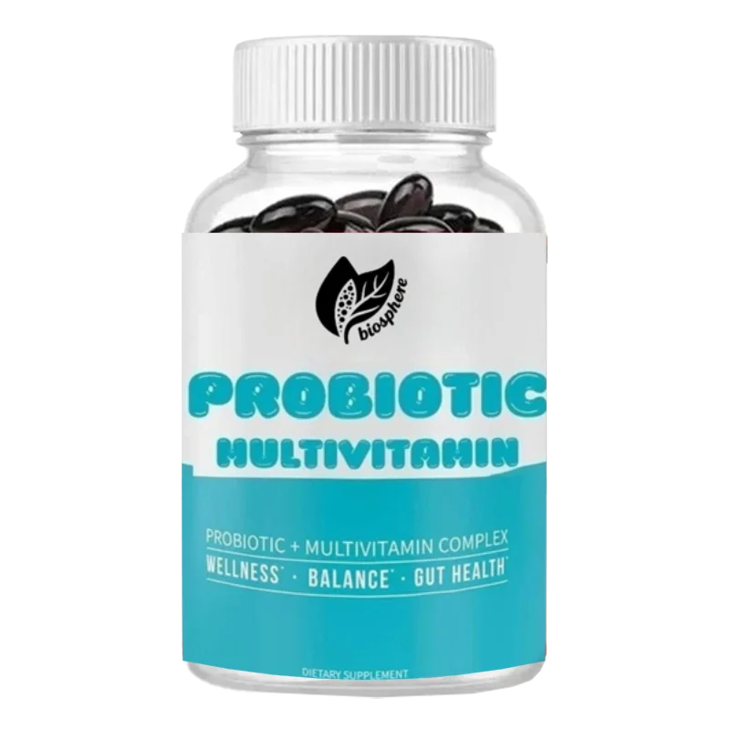 

Комплексные витамины, содержащие пробиотики и пищеварительные ферменты - 25 миллиардов CFU, здоровье пищевари, 60 капсул