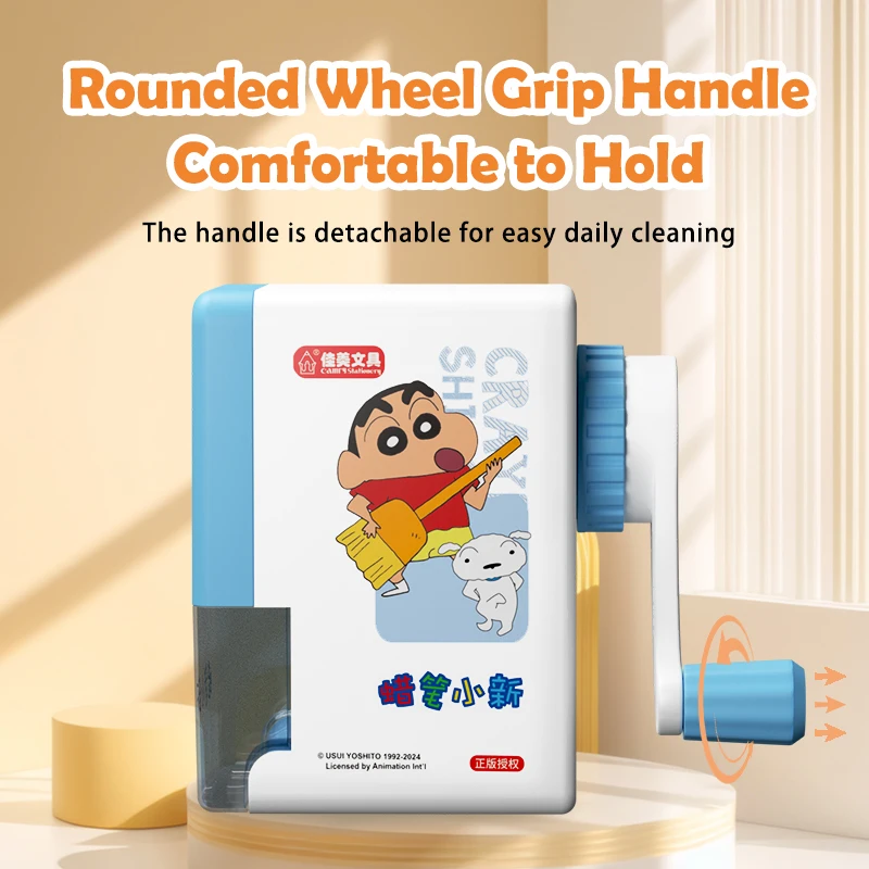 Crayon Shin-Chan Pencil Sharpener Safe for Kids Students Study Stationery School Office Supplies Anime Merchandise Gifts