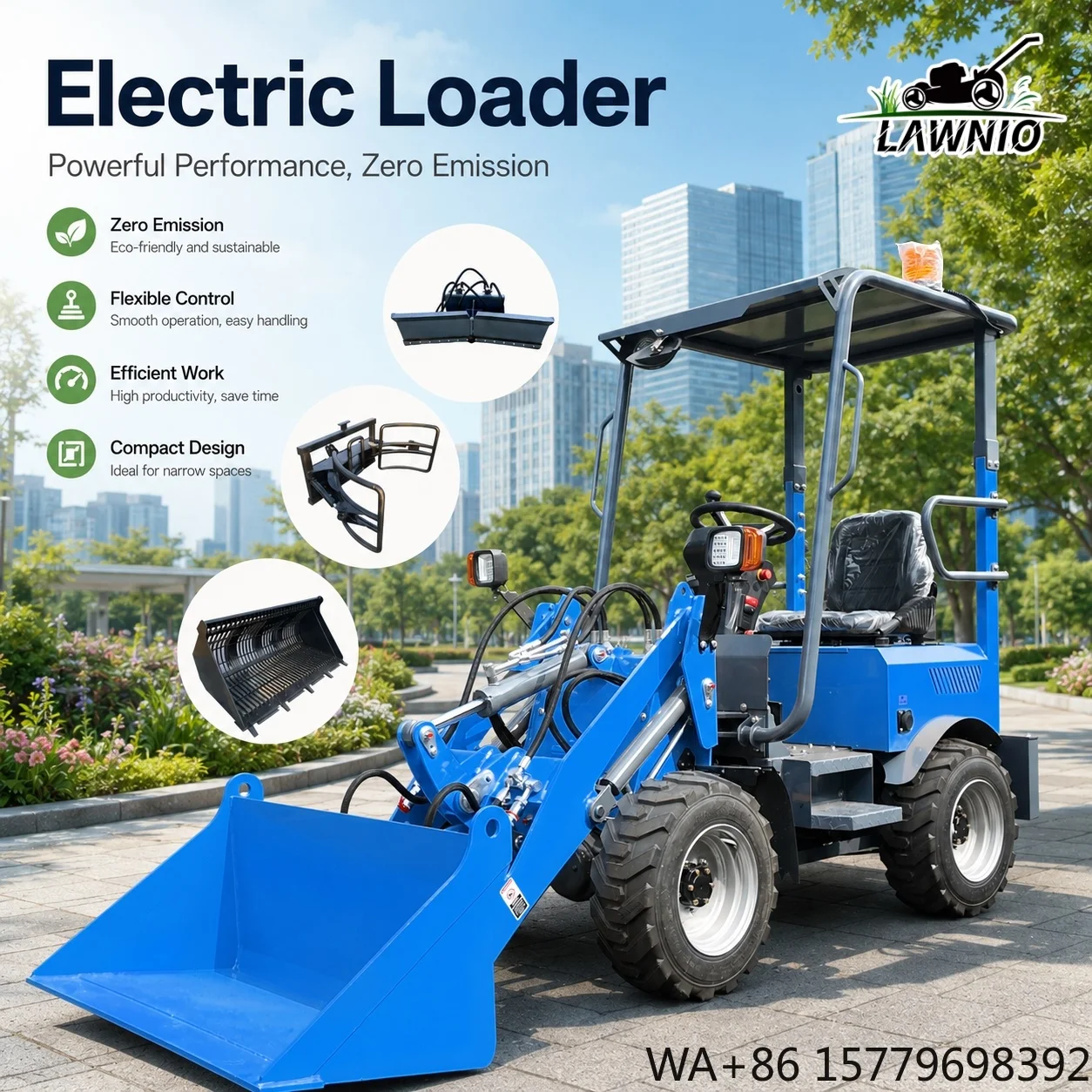 New Model Electric Loader  Telescopic  Height Extended Loading Reach for Elevated Loading Electric Wheel Loader