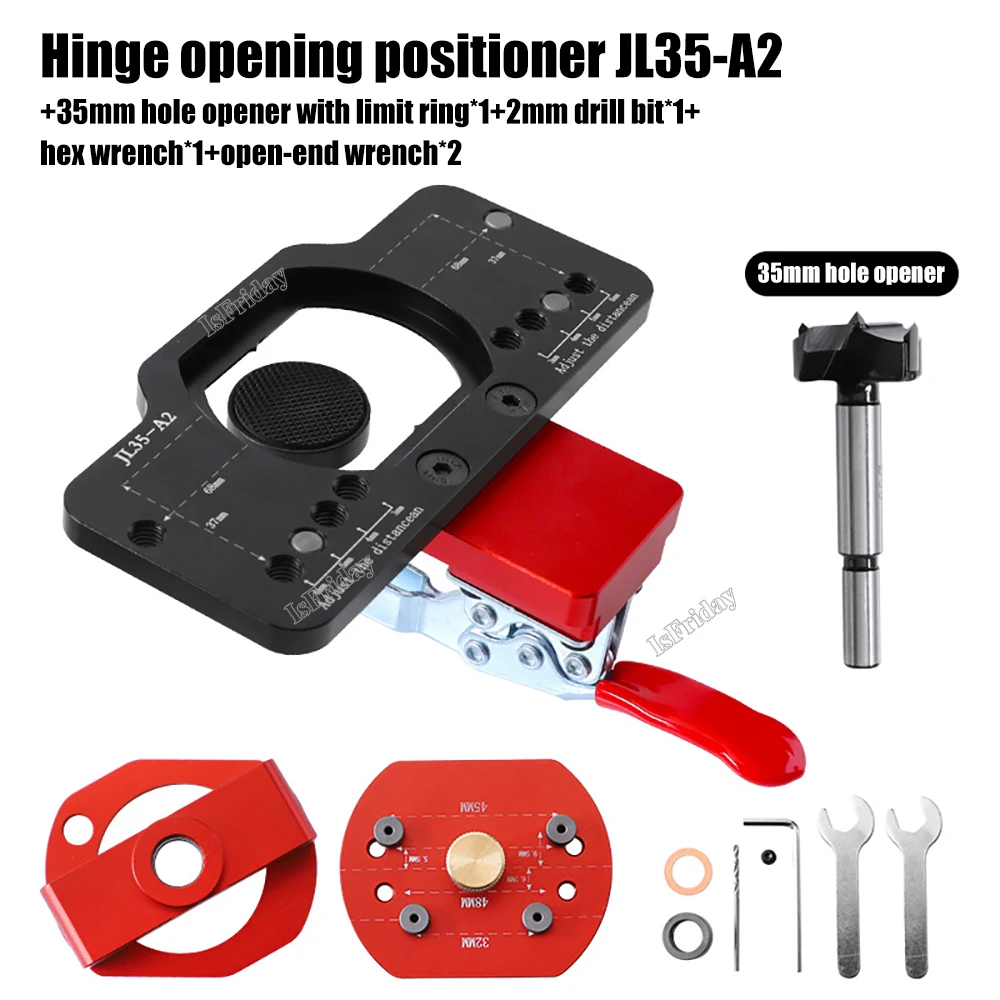 

35mm Concealed Hinge Punch Locator Adjustable Hole Edge Distance Wardrobe Door Hinge Drilling And Positioning Woodworking Tools