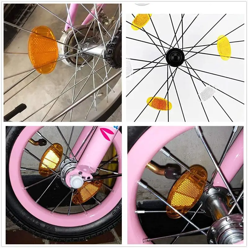 Fahrrad-Reflektorstreifen Speichen-Reflektor Sicherheitswarnleuchten für Mountainbike-Felgen Reflektierende Felgenmontage-Zubehörteile – Detail 7