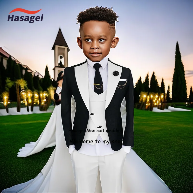 Lavender Kids Wedding Tuxedo 3 Piece Jacket Pants Vest Formal Blazer for Boys 2-16 Years Old Clothes Customization