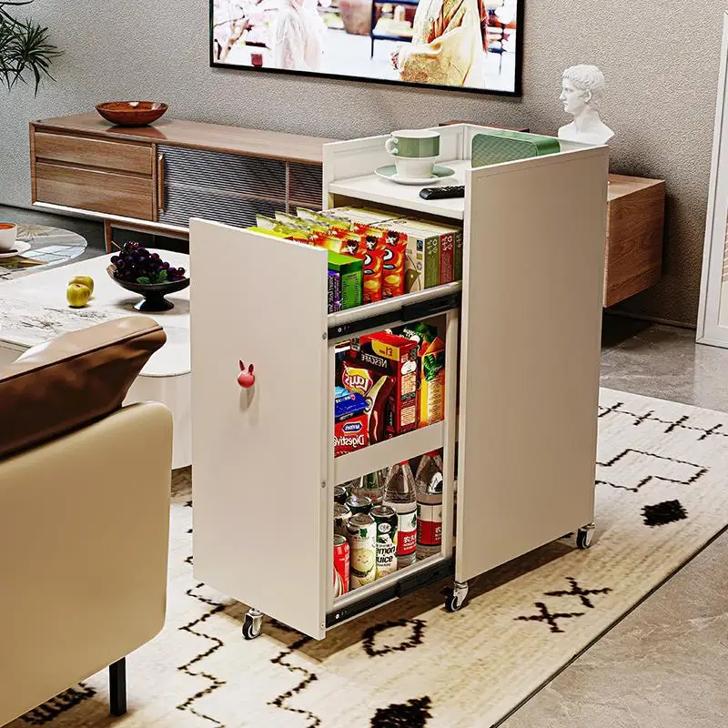 removable snack cabinet, high-value home living room sofa side storage rack, pull-out beverage locker
