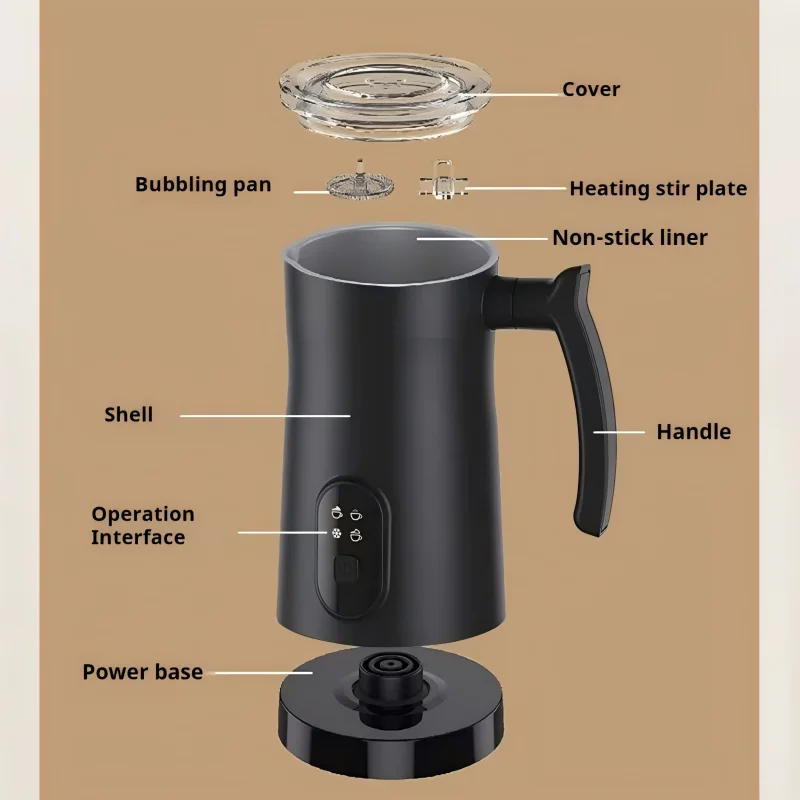 Fully Automatic Household Milk Frother Milk Frother Mixing Cup Milk Frother Coffee Machine Hot And Cold Electric Milk Frother