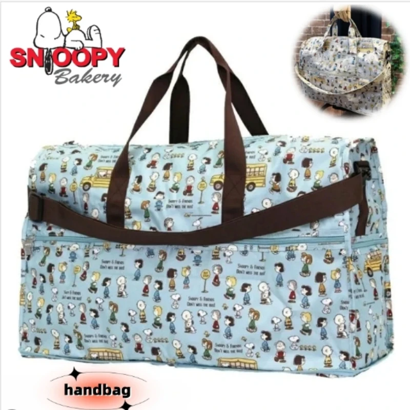 

Новые аниме-периферийные устройства Snoopy, милые сумки с героями мультфильмов, удобные дорожные поездки, складные сумки на плечо, сумки для хранения большой вместимости