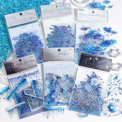 Imagen 2 del producto 20 piezas/1 lote de adhesivos de papelería kawaii, sin límites, pico de agua, diario basura, álbum de recortes decorativo, pegatina artesanal DIY