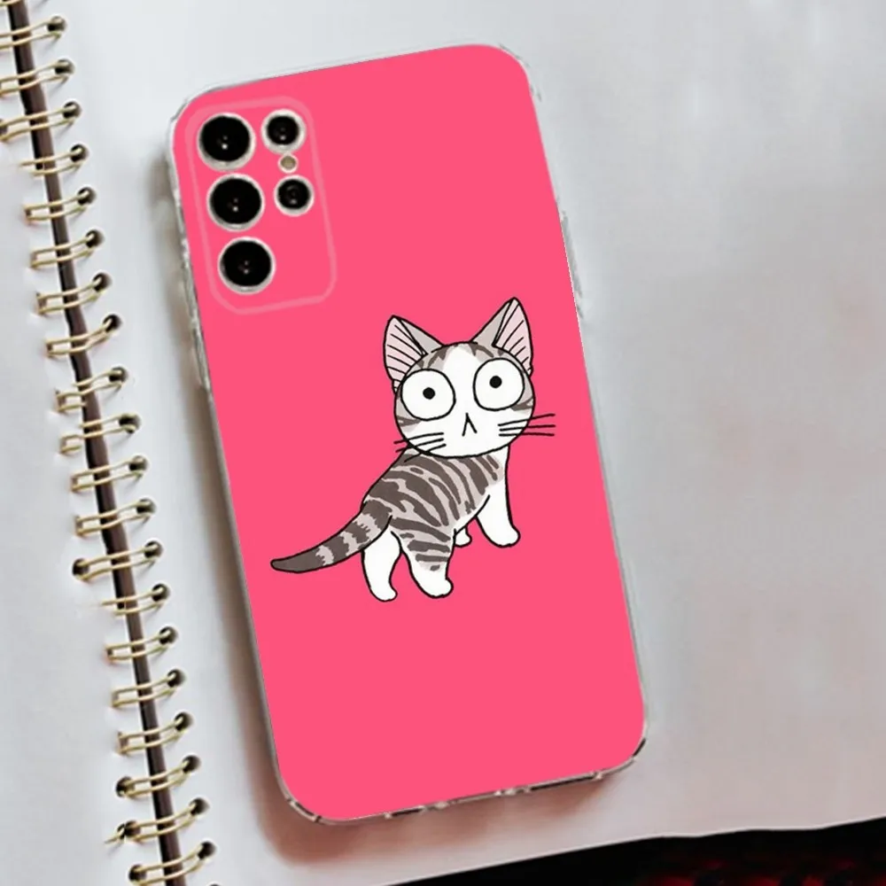 C-Chi Cat S-Sweet Home Phone Case Silicone Case For Samsung S30,S23,S21,S22,S20 Ultra,S20 FE lite,S10,S9,S8 PIus Cover Clear