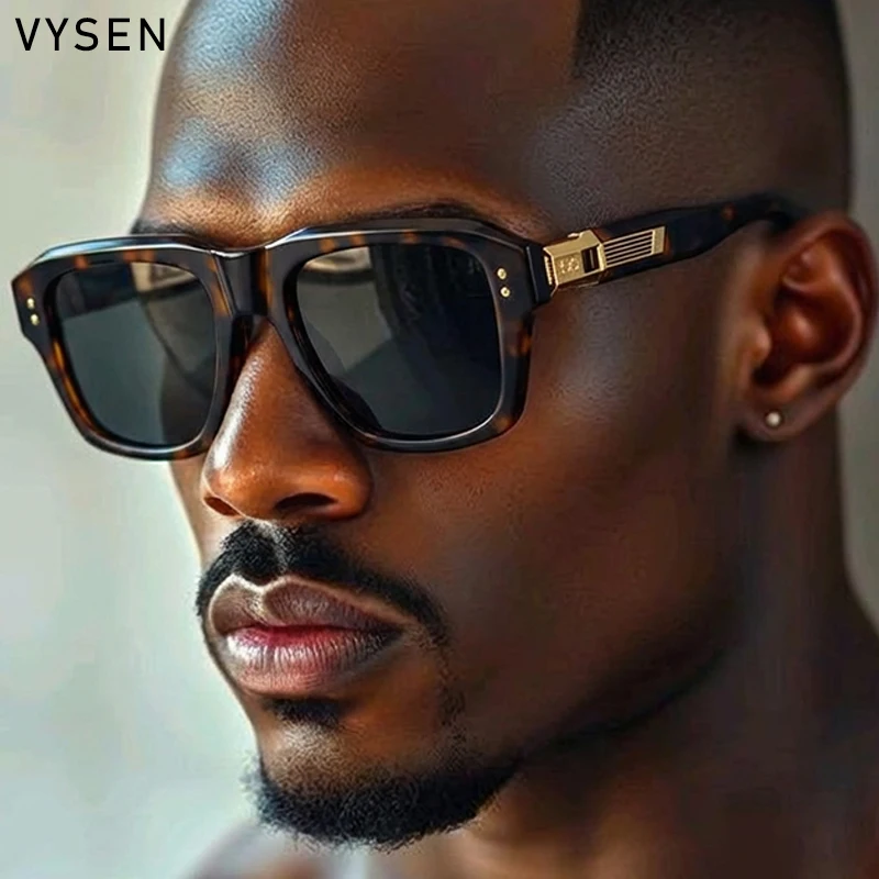 

Retro Polarized Punk Square Sunglasses Men 2025 Luxury Brand Vintage Steampunk Driving Outdoor Sun Glasses Shades Eyewear UV400