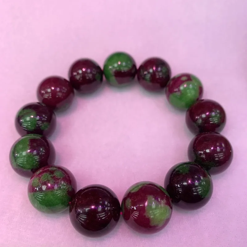 

Классический красно-зеленый браслет с круглыми бусинами, один круг, подходит для повседневного ношения и в качестве украшения.