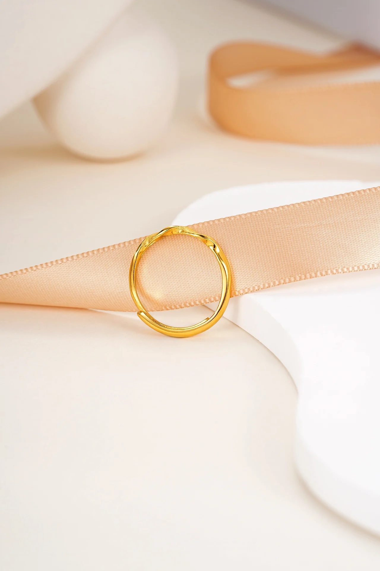 Lium Gems 24k الذهب فيرميل الملتوية سلك كابل خواتم للنساء قابل للتعديل هدية عيد الحب 925 فضة الذكرى