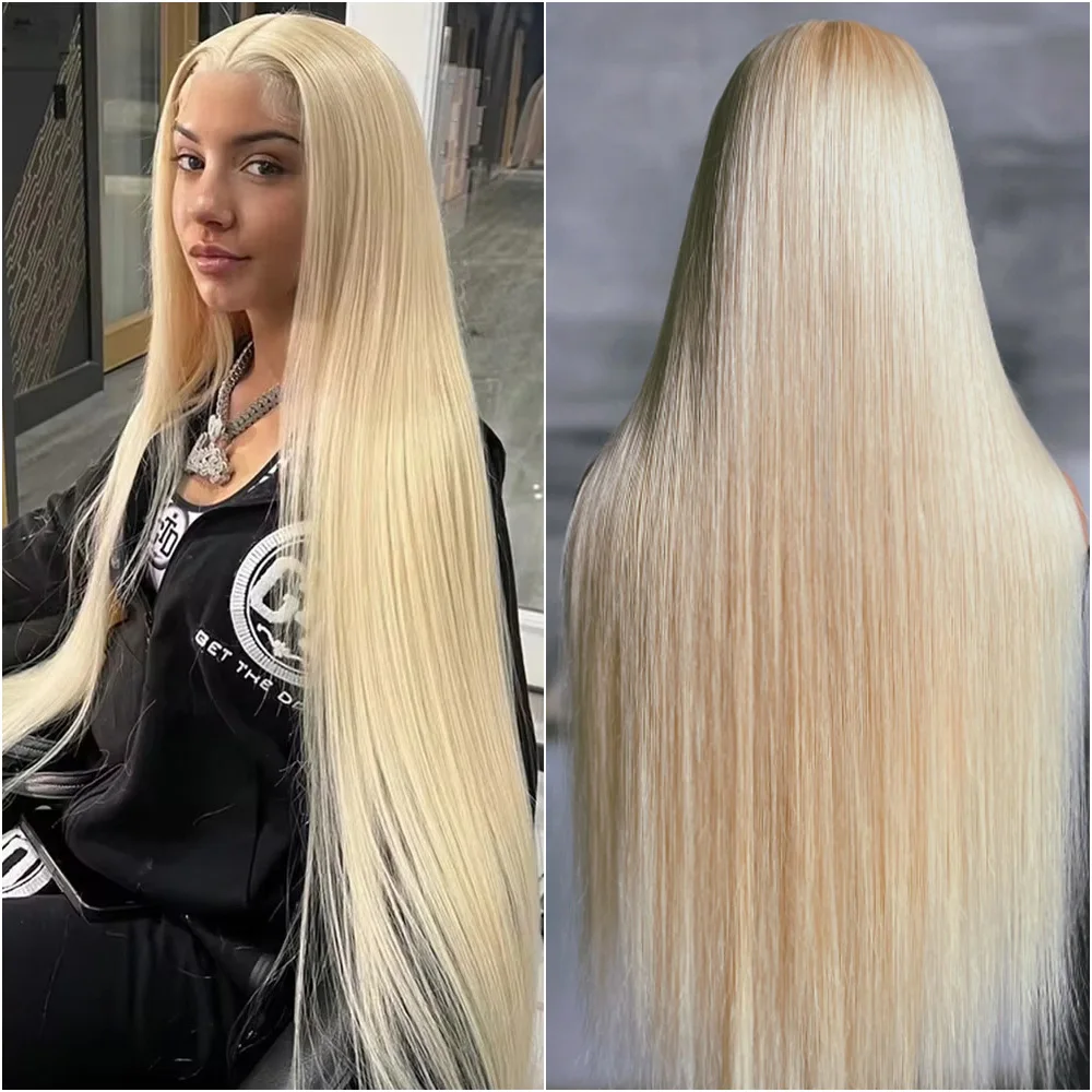 

613 Blonde Straight Hair Lace Wig 13X4 13X6 Hd Transparent Lace Wig 200% Density Human Hair Wig Brazilian Preplucked Worth Wig.