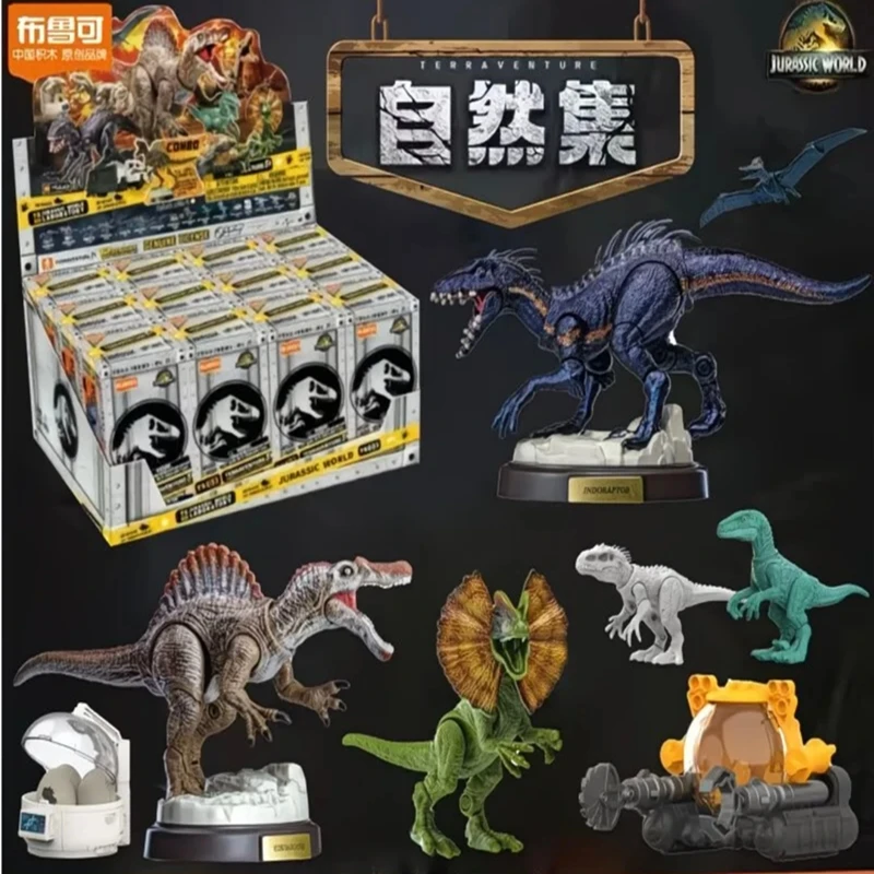 

Genuine Blokees Jurassic World Surprise Edition Wave 3 Dinosaur Blind Box God Spinosaurus Anime Figure Mystery Box Ornament Gift