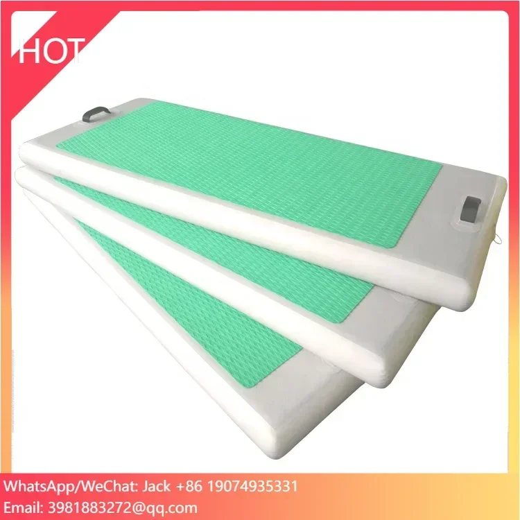 Floating air track mattress for gym equipment inflatable water yoga mat for sale