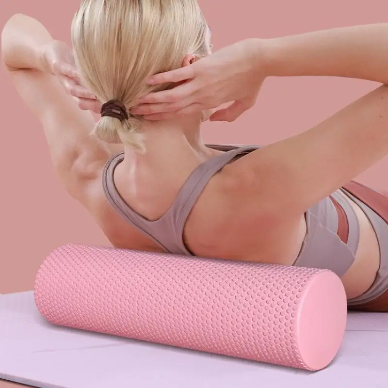 Yoga Roller Round EVA Foam Cylinder Roller For Pilates Exercise Enhanced Home Workouts Diameter 10cm Length 30cm