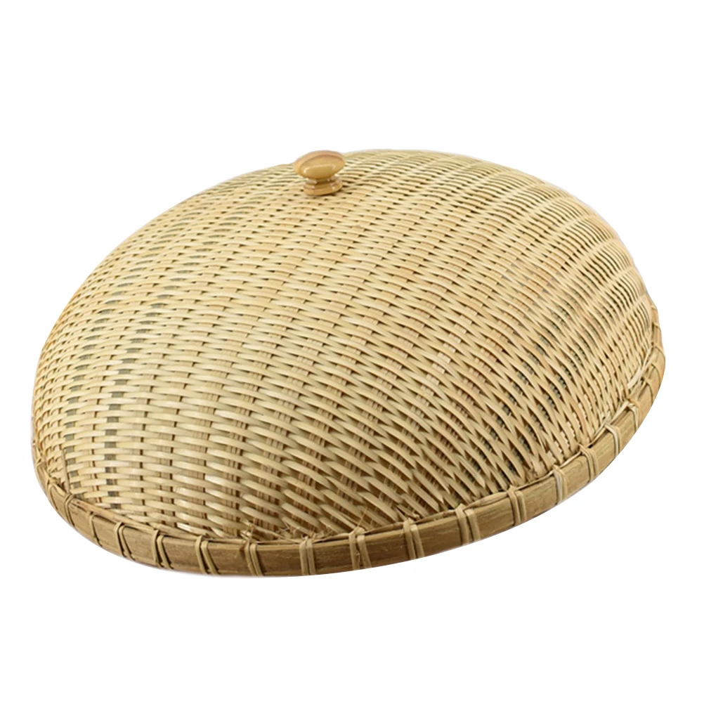 

Bamboo Woven Cover Basket Premium Material Multi Function Food Cover Decorative Ideal Home Restaurant Use Bread Basket