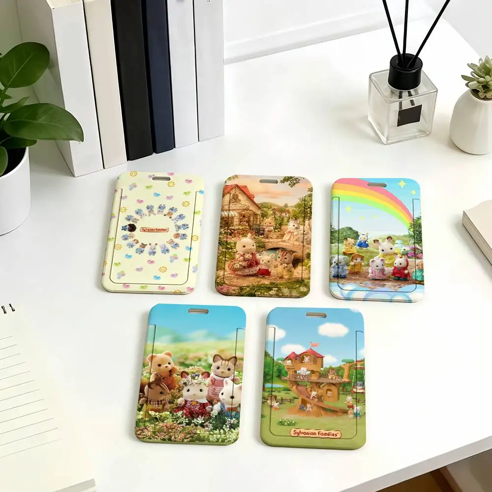 Brand S-Sylvanian F-Families Card Holder Student ID Case Daily Use Subway Commute Work Cover Office School Bus Protector