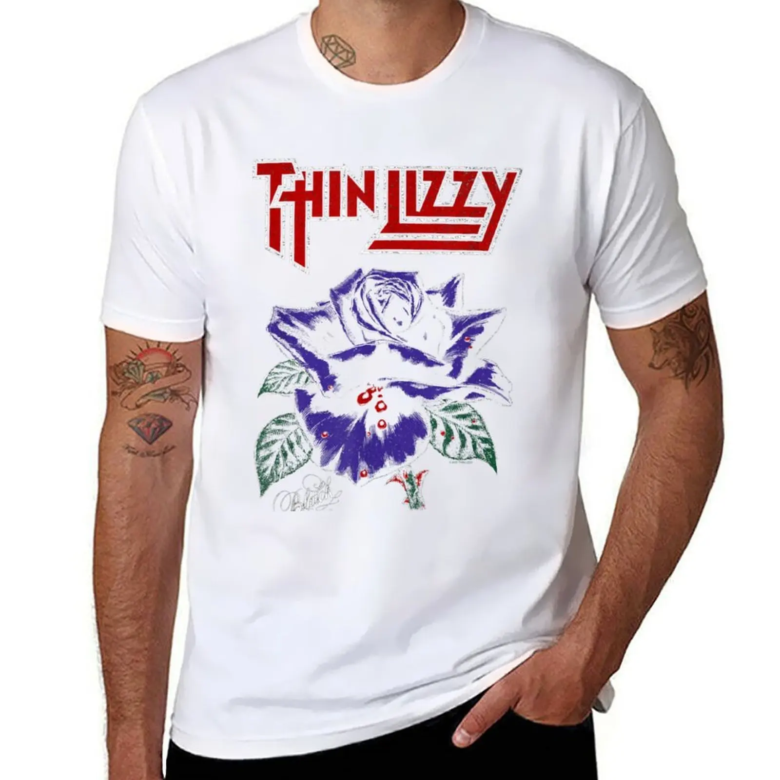 

Thin Lizzy Black Rose Color Classic T-Shirt g man t shirts for men t shirt man plain T-Shirt