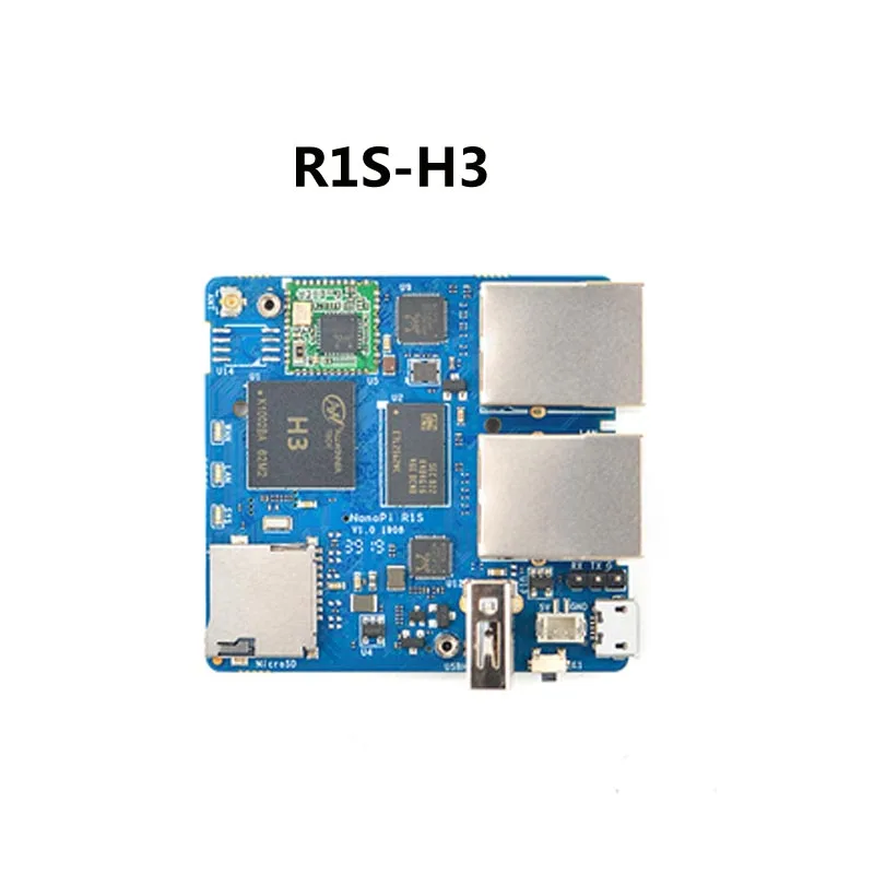 Friendly NanoPi R1S small route, all-in-one H3/H5 dual Gigabit Ethernet port 512M memory OpenWRT, easy to carry