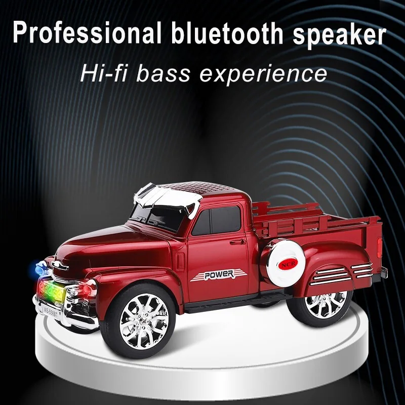 

Car model Wireless Bluetooth speaker Duel Horn HIFI sound quality With Shocking Bass U Disk TF Card Fm Radio Portable Subwoofer