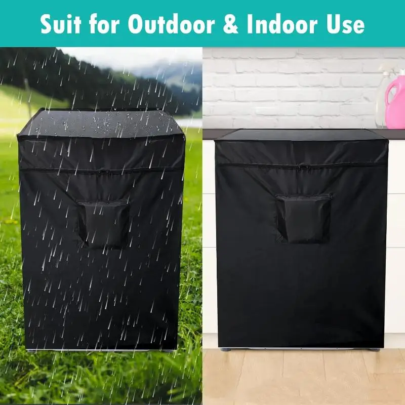 Chest Freezer Cover Waterproof Oxford Fabric UV Resistant Dustproof Protector for Garage Patio Outdoor Use