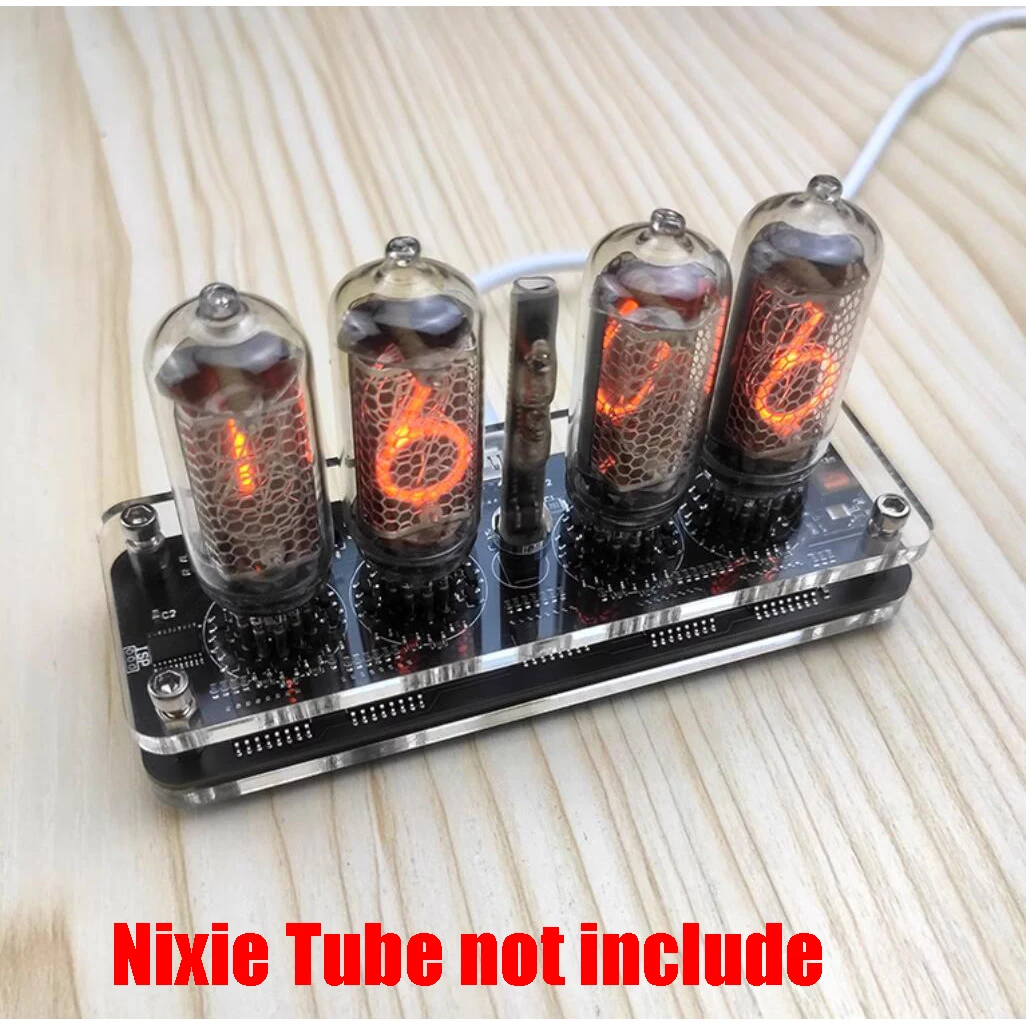 Imagem -04 - Nixie-cabo de Alimentação Usb com Controle Remoto In14 In8 In82 Glow Tube Time Base Tipo-c Display Digital Relógio 4bit