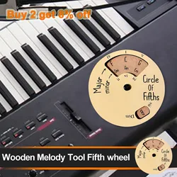 2024 Circle Of Fifths Wheel Guitar Chord Wheel Wooden Melody Tool Musical Instruments And Accessories Chord Wheel For Musicians