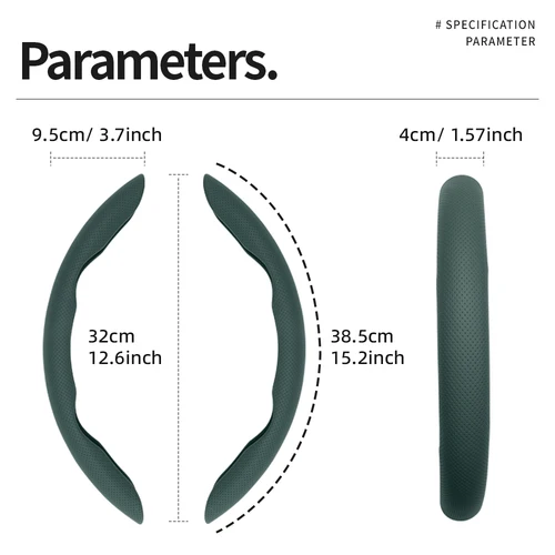 Imagen 2 del producto Adecuado para Peugeot, cubierta de volante de cuero con agujeros transpirables segmentados 206 208 3008 308 207 307 2008 508 5008 407 107 106