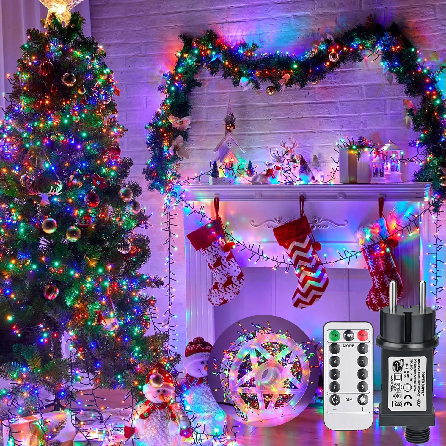 30-75m led firecracker luzes da corda ue/eua dc guirlanda luzes de fadas luzes da corda do feriado para festa de casamento decoração de natal