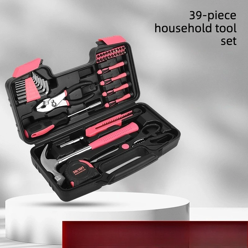 

39-Piece set of household hardware tools, foreign trade hot-selling manual maintenance toolbox