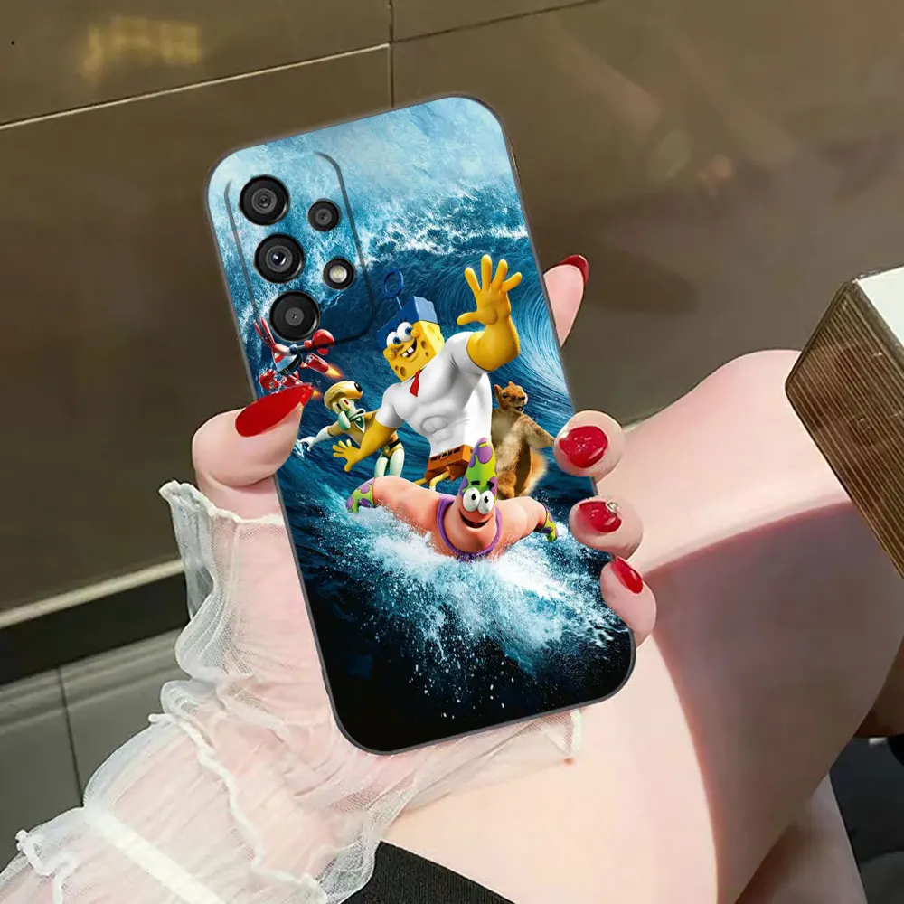 S-سبونجبوب S-SquarePants جراب هاتف لسامسونج A14 A15 A16 A22 A23 A26 A32 A34 A35 A36 A51 A52 A53 A54 A55 A56 A71 A73