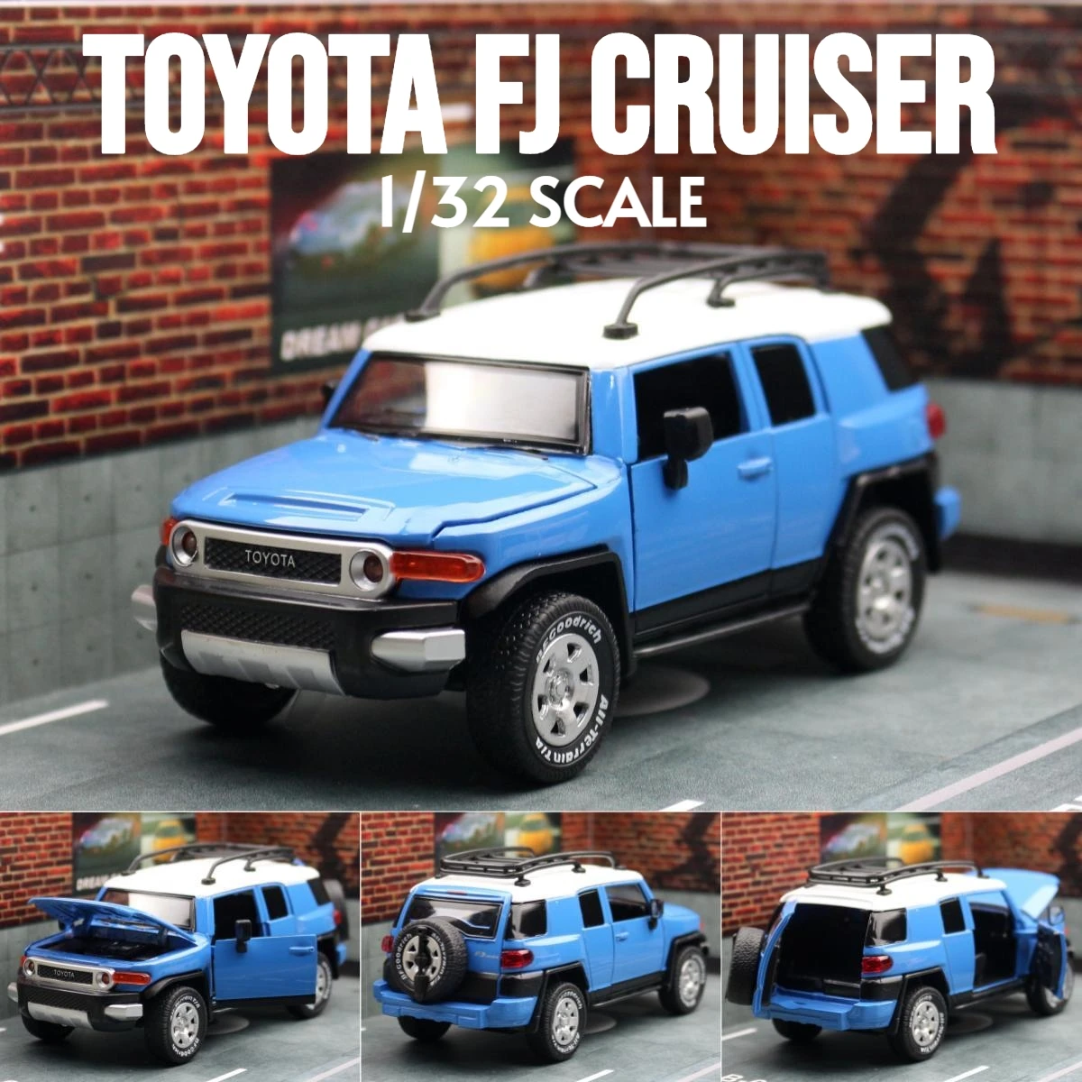 1/32 TOYOTA Cruiser FJ Toy Car Model Diecast Alloy SUV Off Road