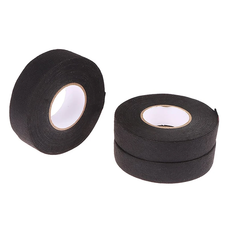 15M Heat-resistant Adhesive Cloth Fabric Tape For Car Auto Cable Harness Wiring Loom Protection Mute To Eliminate Abnormal Noise