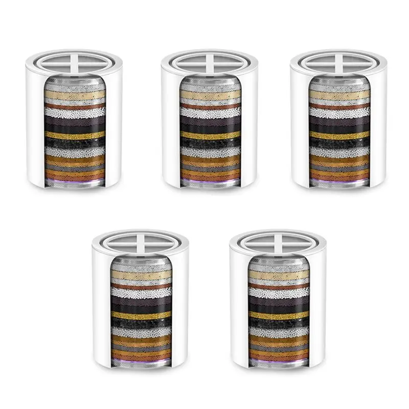 5X 20 Stage Replacement Shower Water Filter Cartridge (No Housing), Compatible With Any Shower Filter Of Similar Design A62X