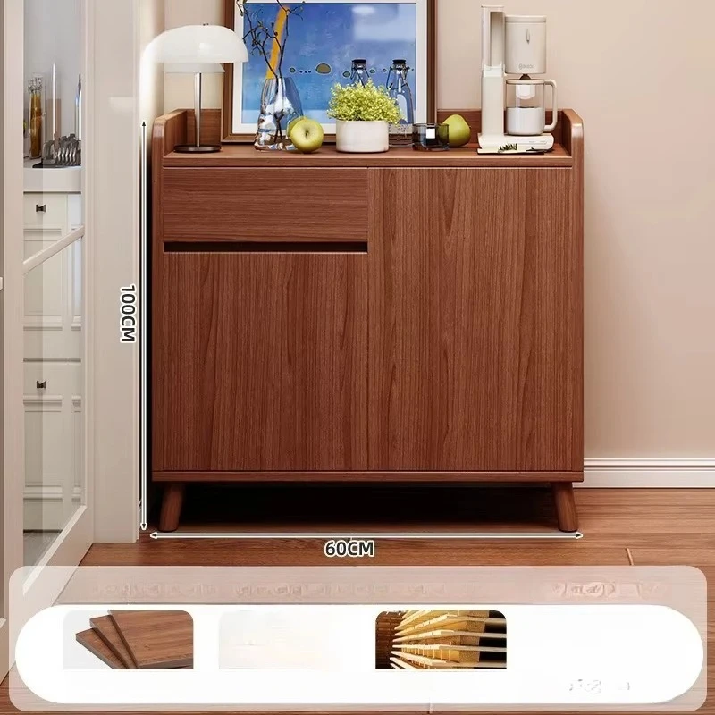 Factory Direct Compatible withDining side cabinet integrated against the wall Tea living room storage locker Log style Home