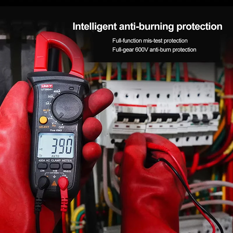 UNI-T التيار المتناوب فك التيار متر UT200A + UT200B + الفولتميتر الرقمي مقياس التيار الكهربائي كماشة أمبيروميتر المشبك كهربائي تستر #3