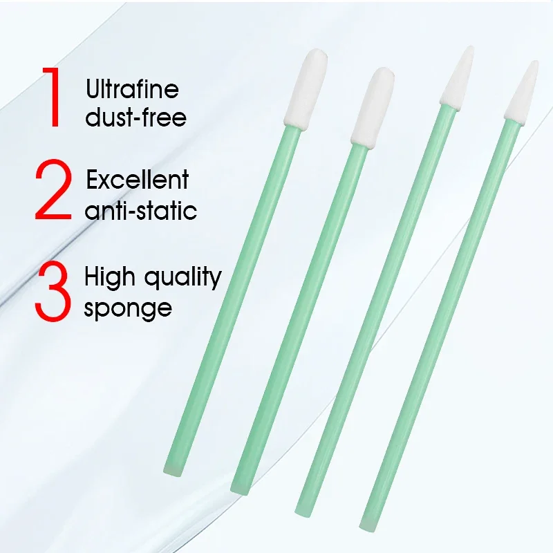 Fiber Optic Cleaning Sticks Fiber Optic Swabs For 1.25mm/2.5mm LC/SC/FC/ST Connectors 100PCS Fiber Cleaning Rod FTTH Tool